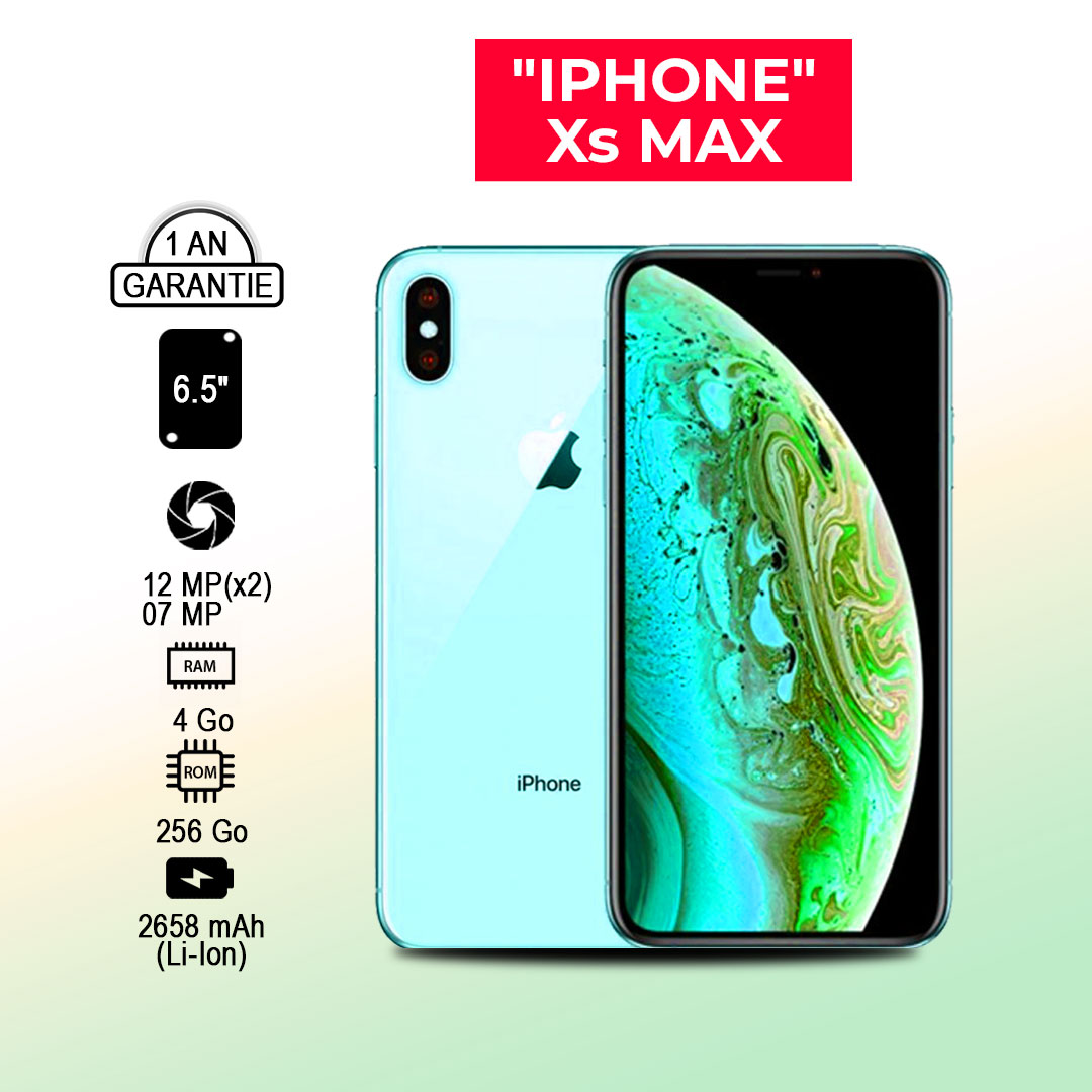 Apple iPhone Xs Mas - 256Gb ROM - 4Gb RAM- 12+12MP