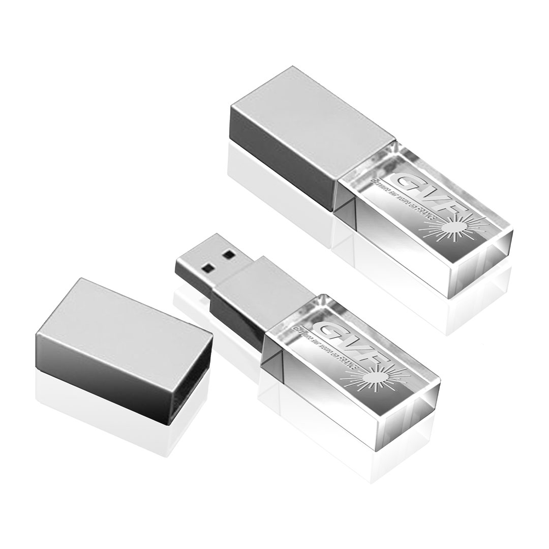 CLÉ USB EN VERRE PERSONNALISÉE 16GB