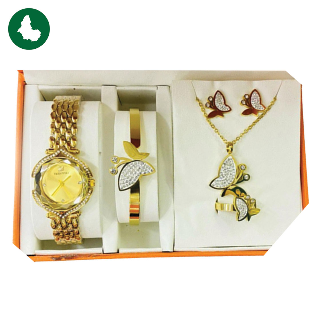 coffret cadeau Montre-Collier et accessoires pour femme