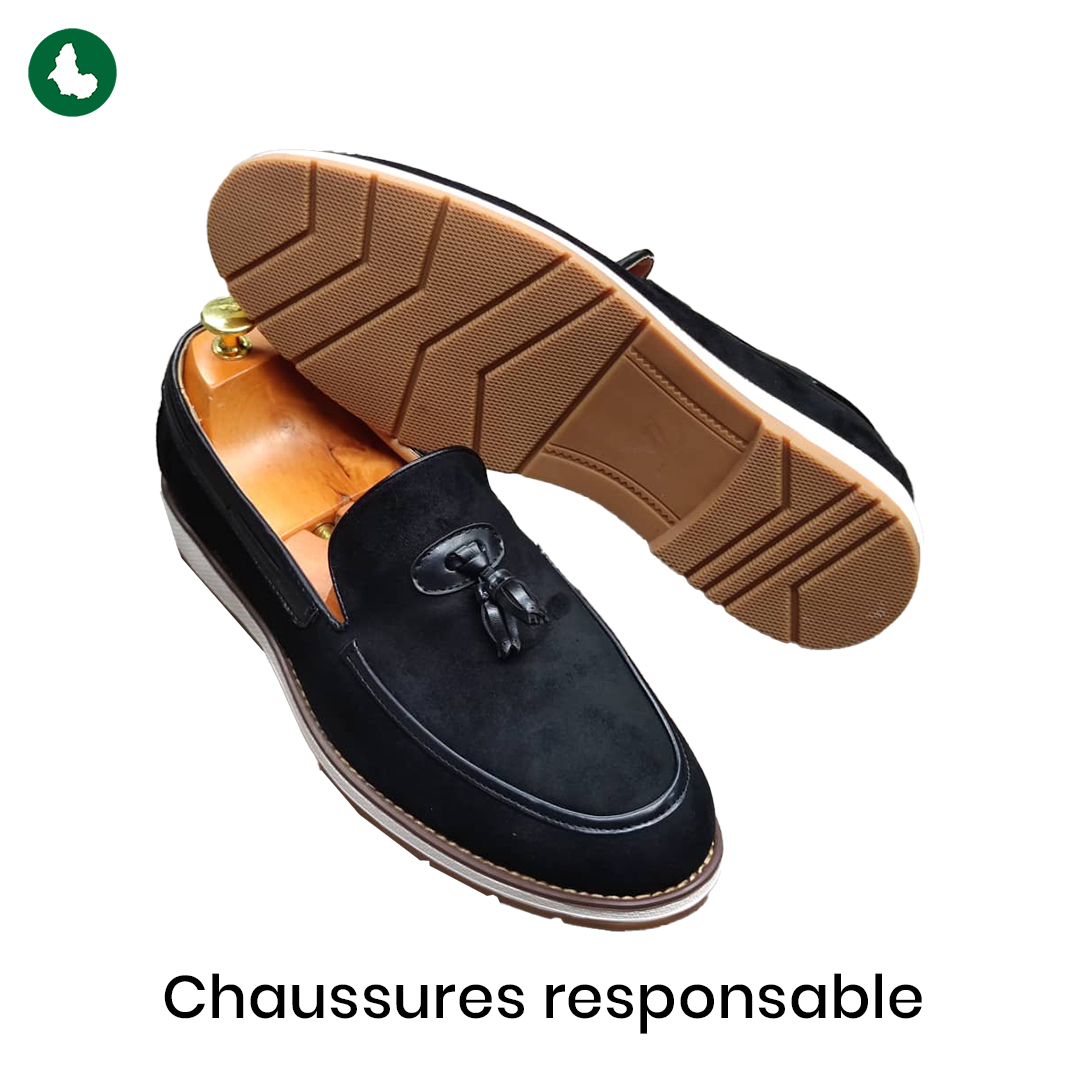 Mocassins en daim et cuir pour hommes