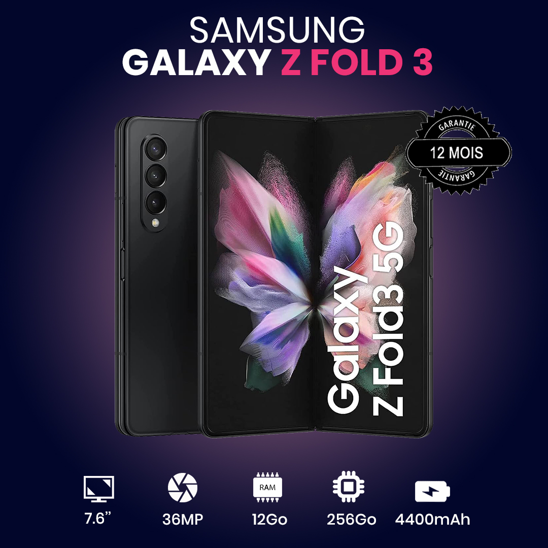 Samsung Galaxy Z Fold 3 5G - 7.6" - 512Go/12Go - 12MP/10MP - 5000mAh