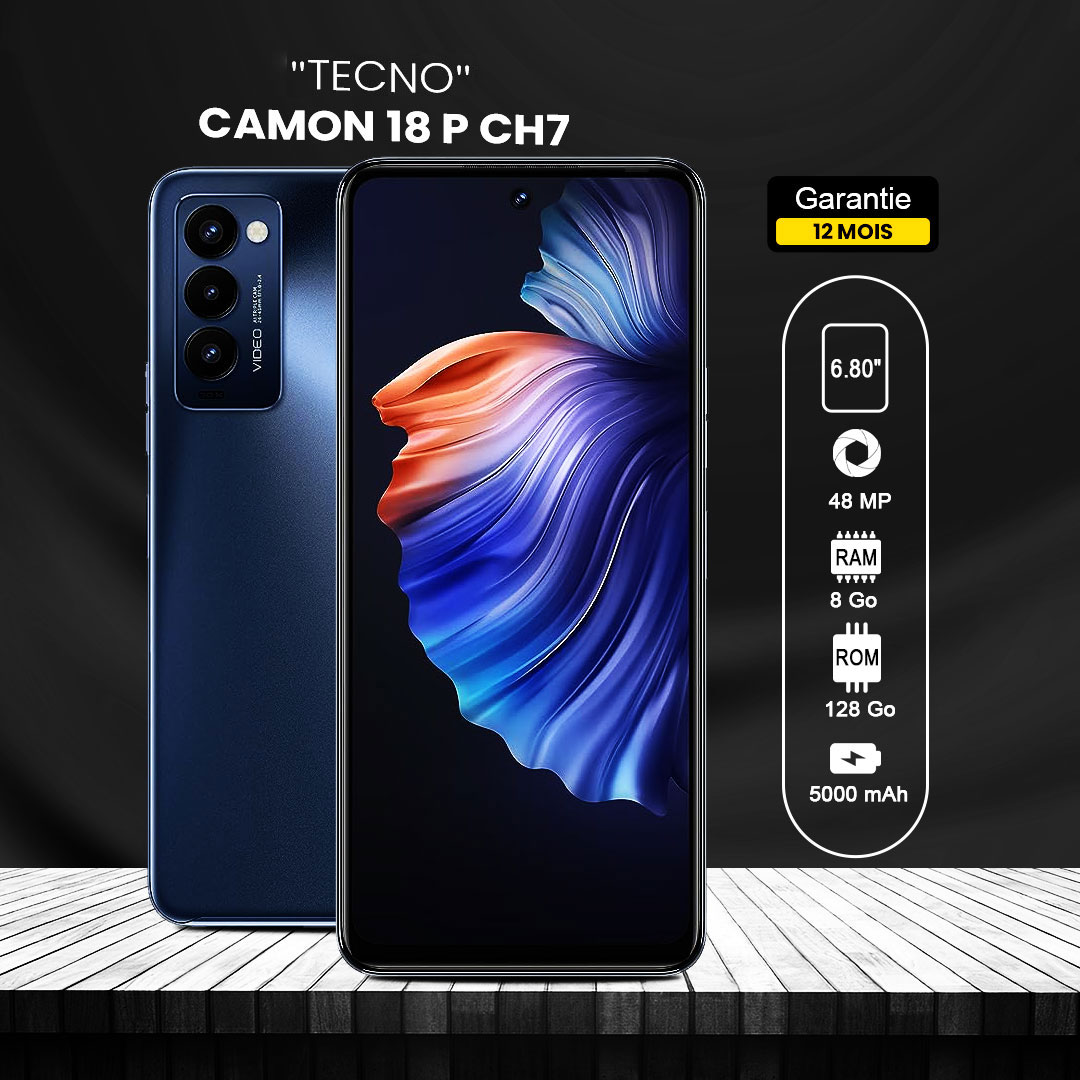 Tecno Camon 18P - 128GB/8GB - 6.8" - DUAL nano sim - 48MP/16MP - 5000mAh