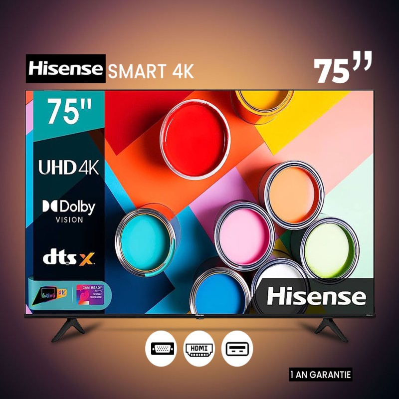 Télévision Hisense 75" 4K