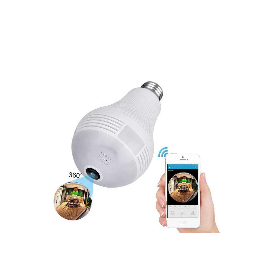 Camera ampoule de surveillance rotative