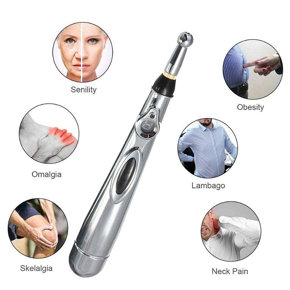 HSDCK 5-en-1 énergie Acupuncture Pen Massage magnétique avec 5 Acupuncture Laser