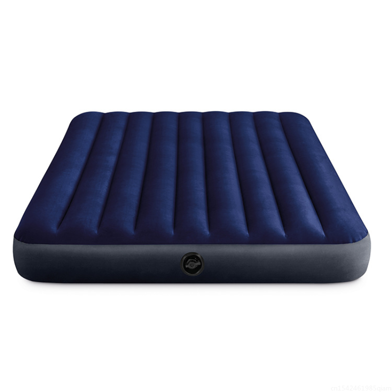 Matelas gonflable en velours vert traction 3 places