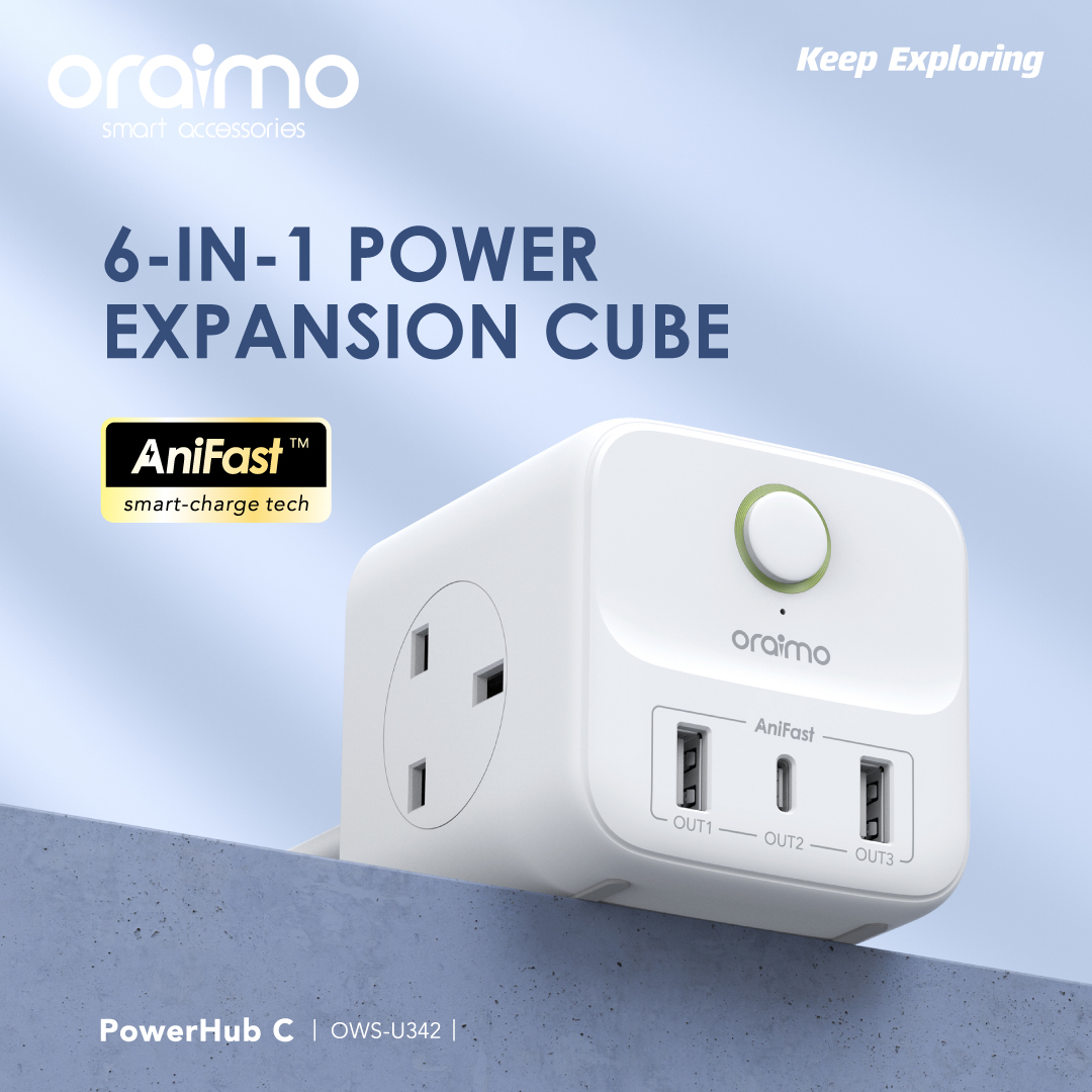 Oraimo Power hub C 6-In-1 Smart Fast charging