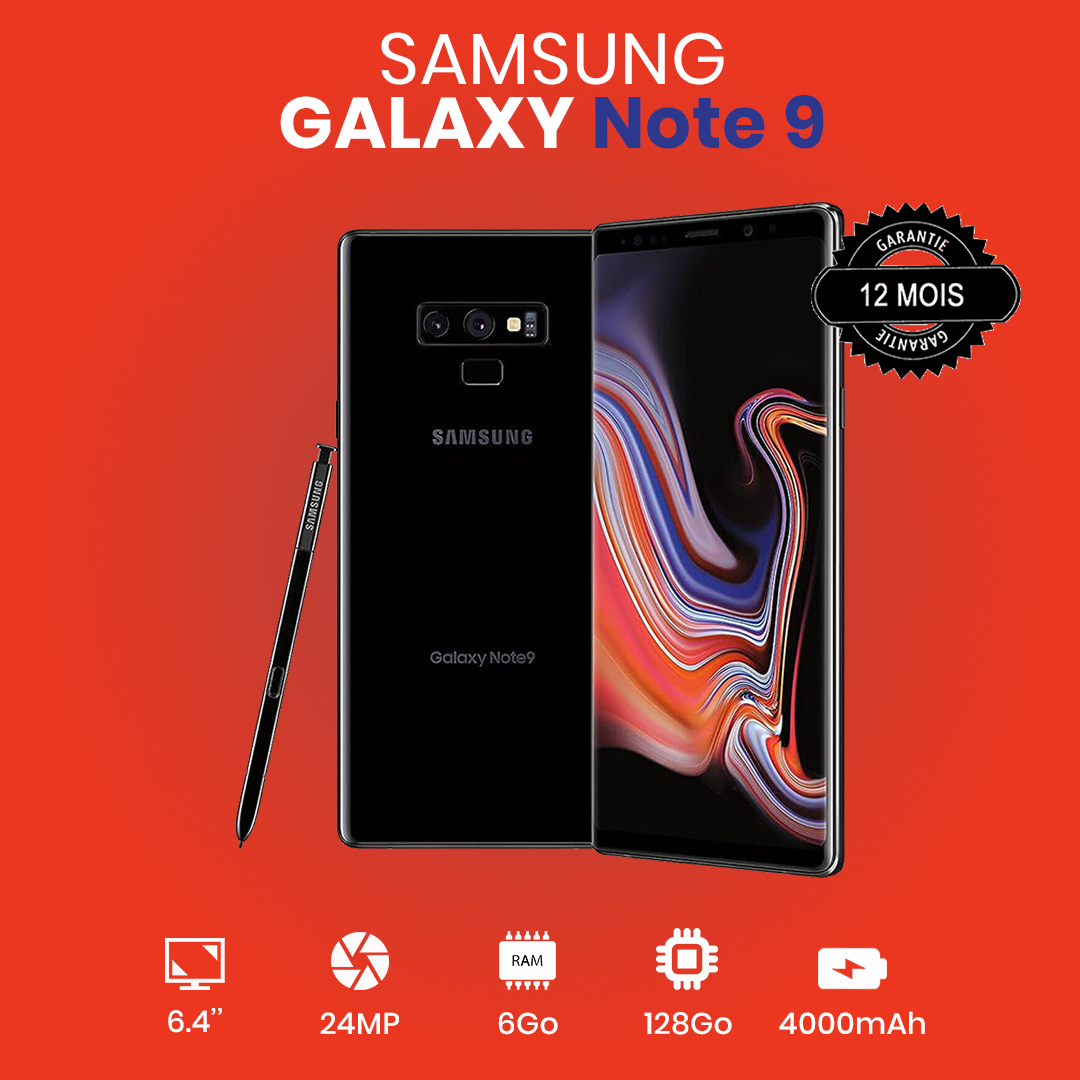 SAMSUNG GALAXY NOTE 9 - 6.2'' -128Go/6Go RAM - 4000mAh - Mono Sim- Noir